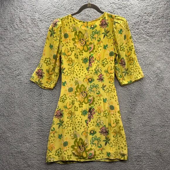 Le Fou Wilfred Women's Size 6 Tango Mini Dress in Firefly Pixie Print 100% Silk - Picture 10 of 12